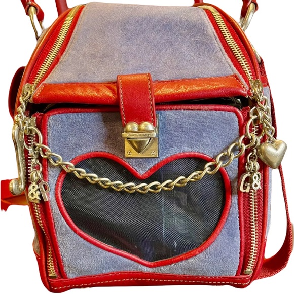 Rare Juicy Couture Sleep all day Bark all night velour blue dog carrier - Picture 6 of 11